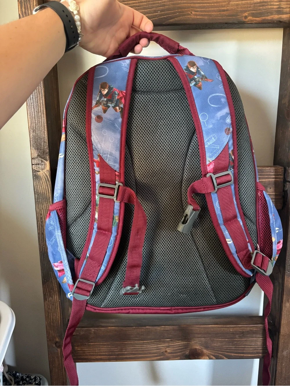 Kids Blue and Maroon Magical Character Backpack